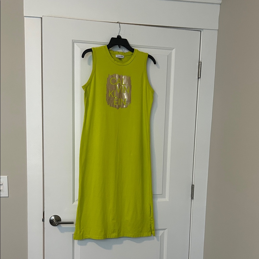 Neon Green T-shirt Dress